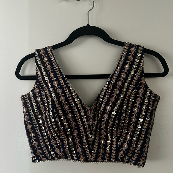 Lashkaraa Tops - Lehenga blouse - navy